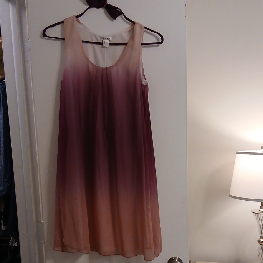 VENUS Ombre Sleeveless Mini Dress - Peach and Plum